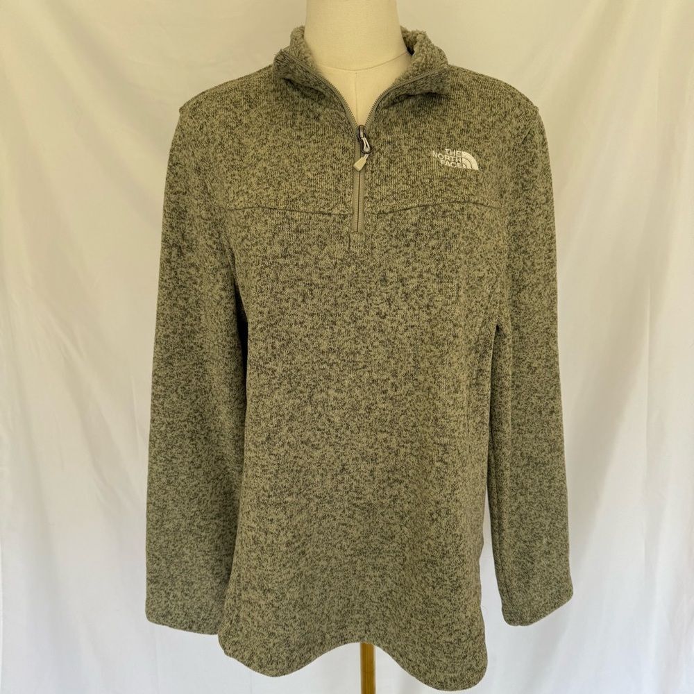 The North Face 1/4 Zip Fleece Heathered Sage Green Gorpcore